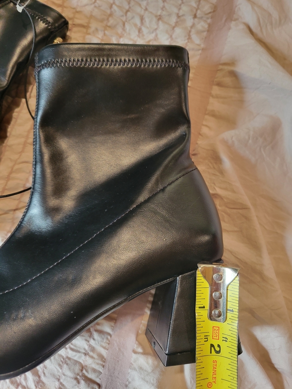 Anne Klein Black Ankle Boots - Sleek Zip Booties - Picture 10 of 11